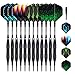 Grebarley Dartpfeile mit Kunststoffspitze, Dartpfeile für elektronische Dartscheibe, 12 Stück Softdarts 18g mit 12 extra Flights, 50 extra Soft Tips (1)