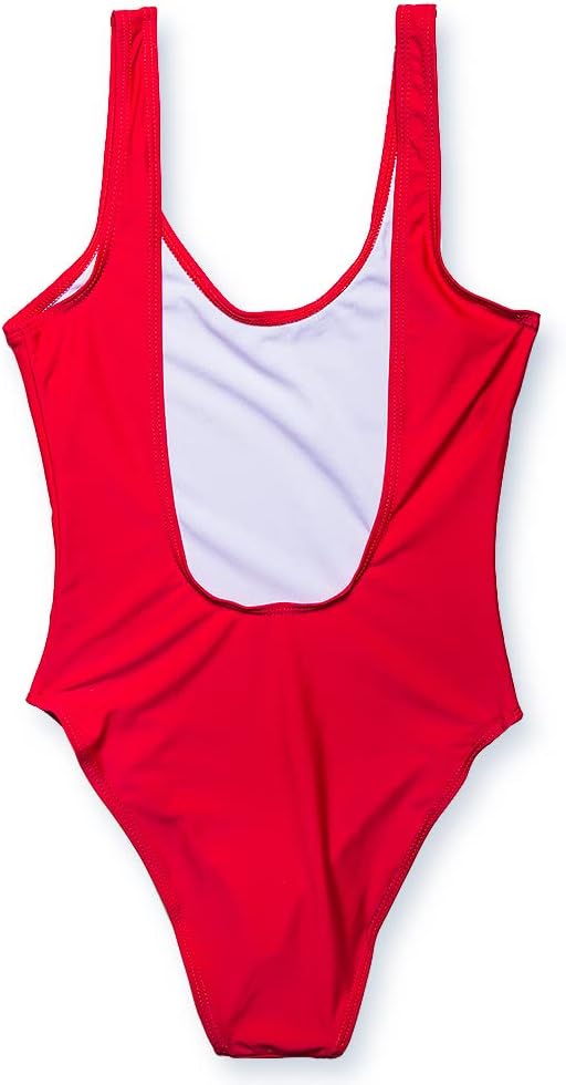 YELAIVP Women's Retro Scoop Neck Padded One Piece Swimsuits High Cut Low Back Bathing Suits Swimwear - Image 4