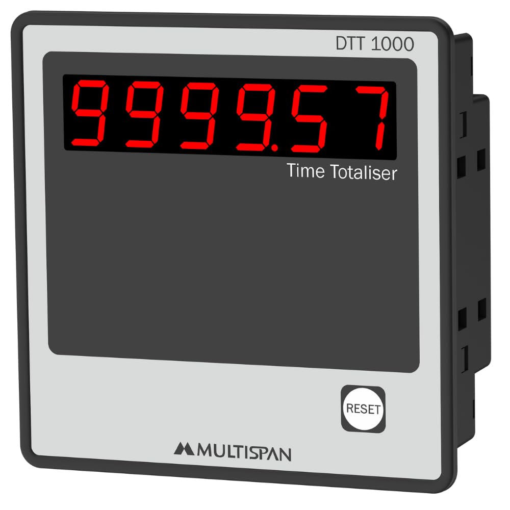 Multispan DTT-1000 Time Totalizer/Hour Meter 6-Digit 96 X 96 X 43