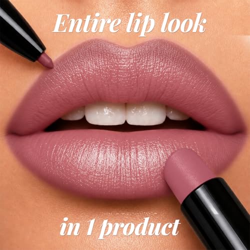 Image of Staze Twin Flame 2-in-1 Lipstick + Lip Liner Duo | High-shine Long Lasting Glossy Lipstick | Smooth Transfer-proof Matte Lip Liner | Perfectly Complementing Lip Combo | 02 Soft Launch | 2g