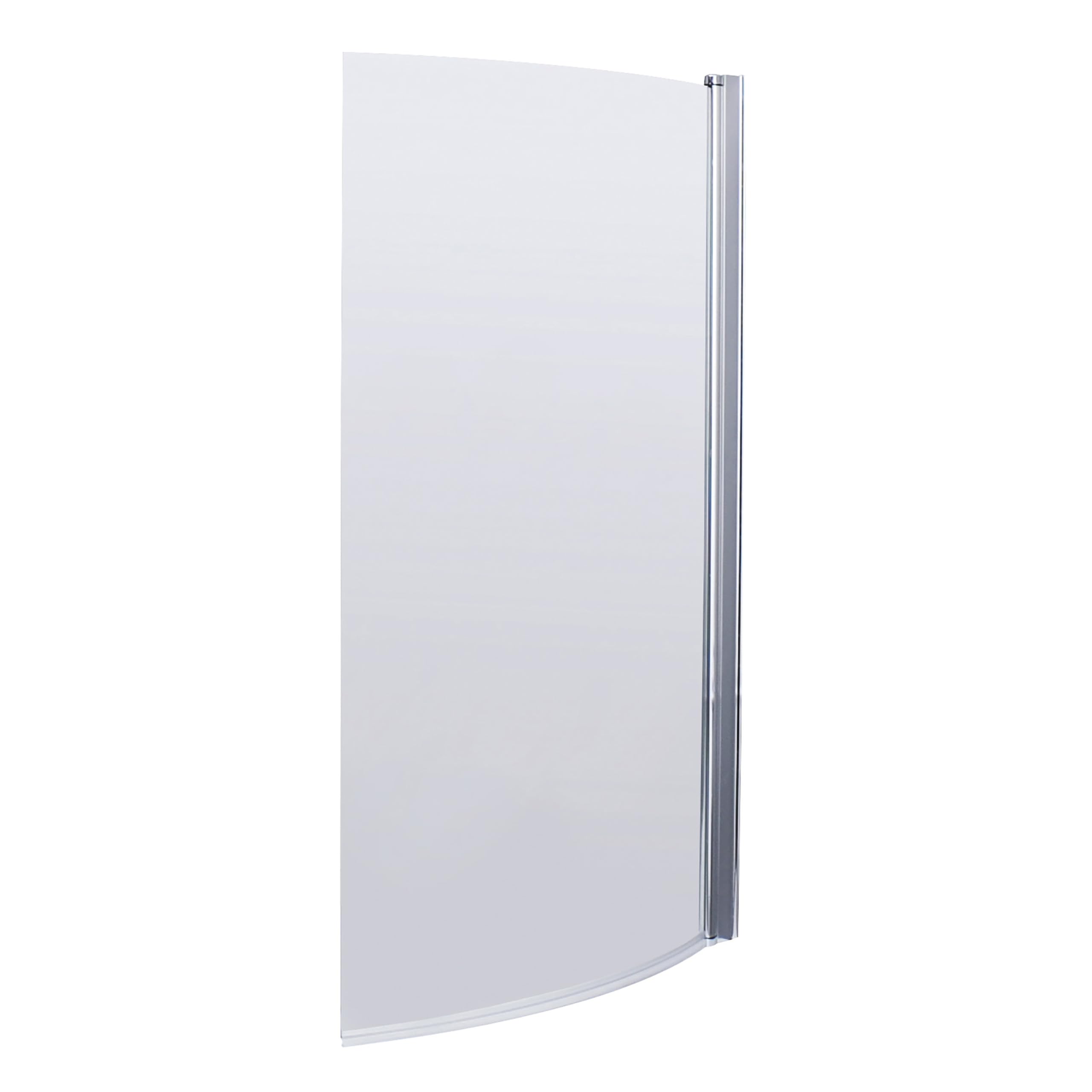 Balterley 858 X 1430Mm B-Shaped Bath Shower Screen, Shower Screens For Baths, 6Mm Chrome Toughened Safety Bath Door Screen, 180° Pivot Reversible Door Screens For B-Shaped Baths (Chrome)