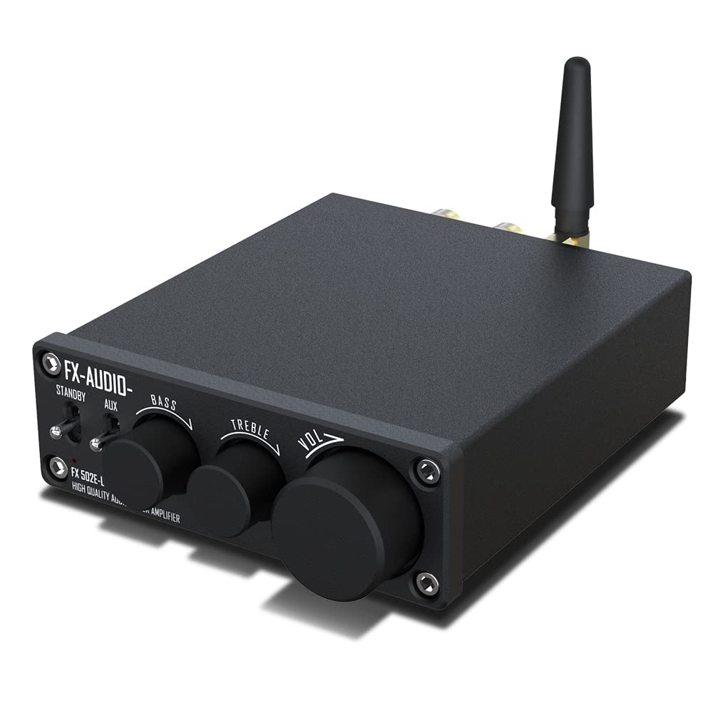 HiFi Bluetooth 5.1 amplificador de potencia digital 75W* 2 mini amplificador de potencia para el hogar negro con adaptador de corriente