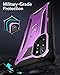 YOUMAKER Kickstand Designed for Samsung Galaxy Note 10 Plus Case with Built-in Screen Protector Full Body Protective Heavy Duty Shockproof Cover for Galaxy Note 10 Plus 5G 6.8 Inch - Purple/Black