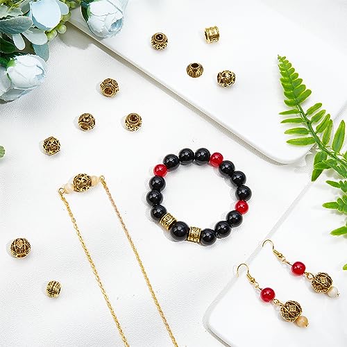 NBEADS 100 Pcs 10 Styles Alloy European Beads - Image 2