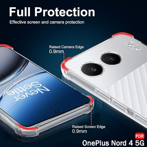 Image of TheGiftKart Crystal Clear Back Cover Case for OnePlus Nord 4 5G | Raised Bumps for Camera & Screen Protection | Ultra Clear Soft Silicone Back Cover Case for OnePlus Nord 4 5G (TPU, Transparent)