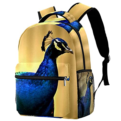 Sac à dos de voyage imprimé paon multicolore mixte grand format modèle 10