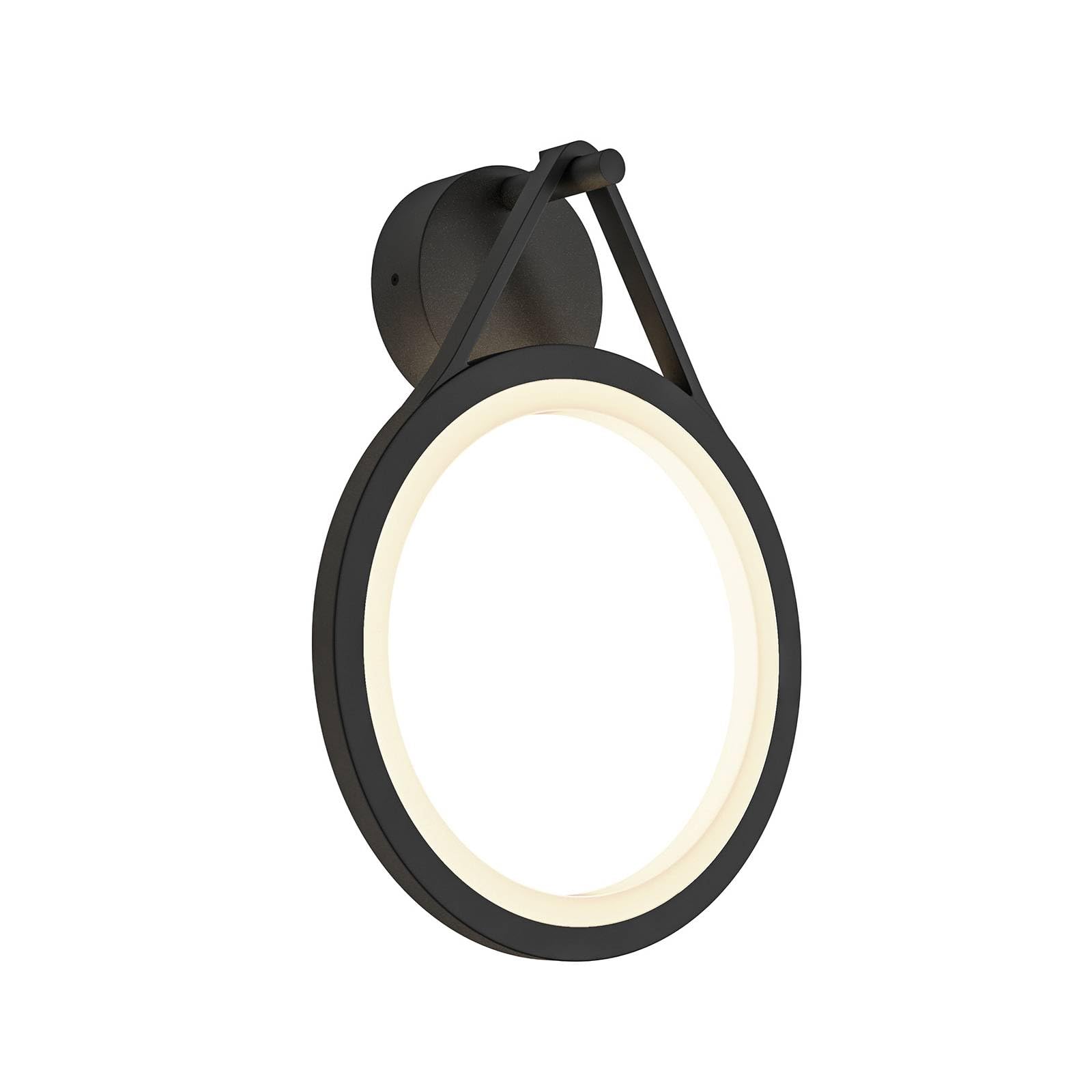 Lucande LED Outdoor Wall Light Mirco (Modern) in Black Made of Aluminium (1 Light Source,) from wall lamp for Exterior/Interior Walls, House Terrace und Balcony