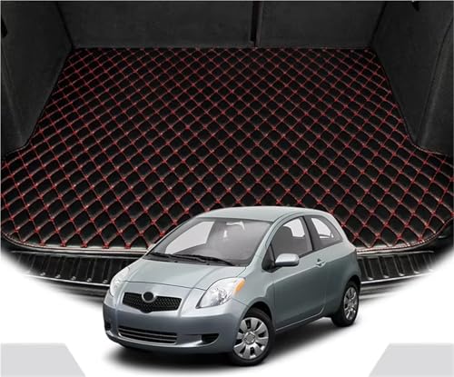 Tapis de coffre pour Toyota Yaris 2008-2013 en noir et rouge cargo liner de remplacement - 4