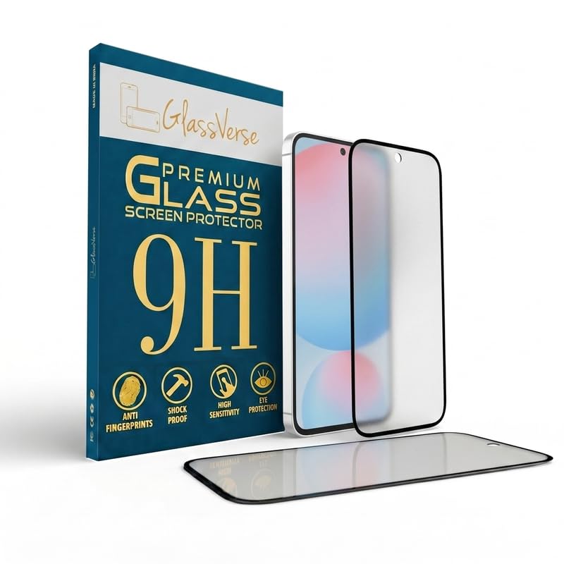 Image of GlassVerse D+ Matte Tempered Glass With 18H Hardness For Samsung Galaxy S24 FE (Pack Of 2) with Free Installation Kit Full screen Coverage - 6.7 inch