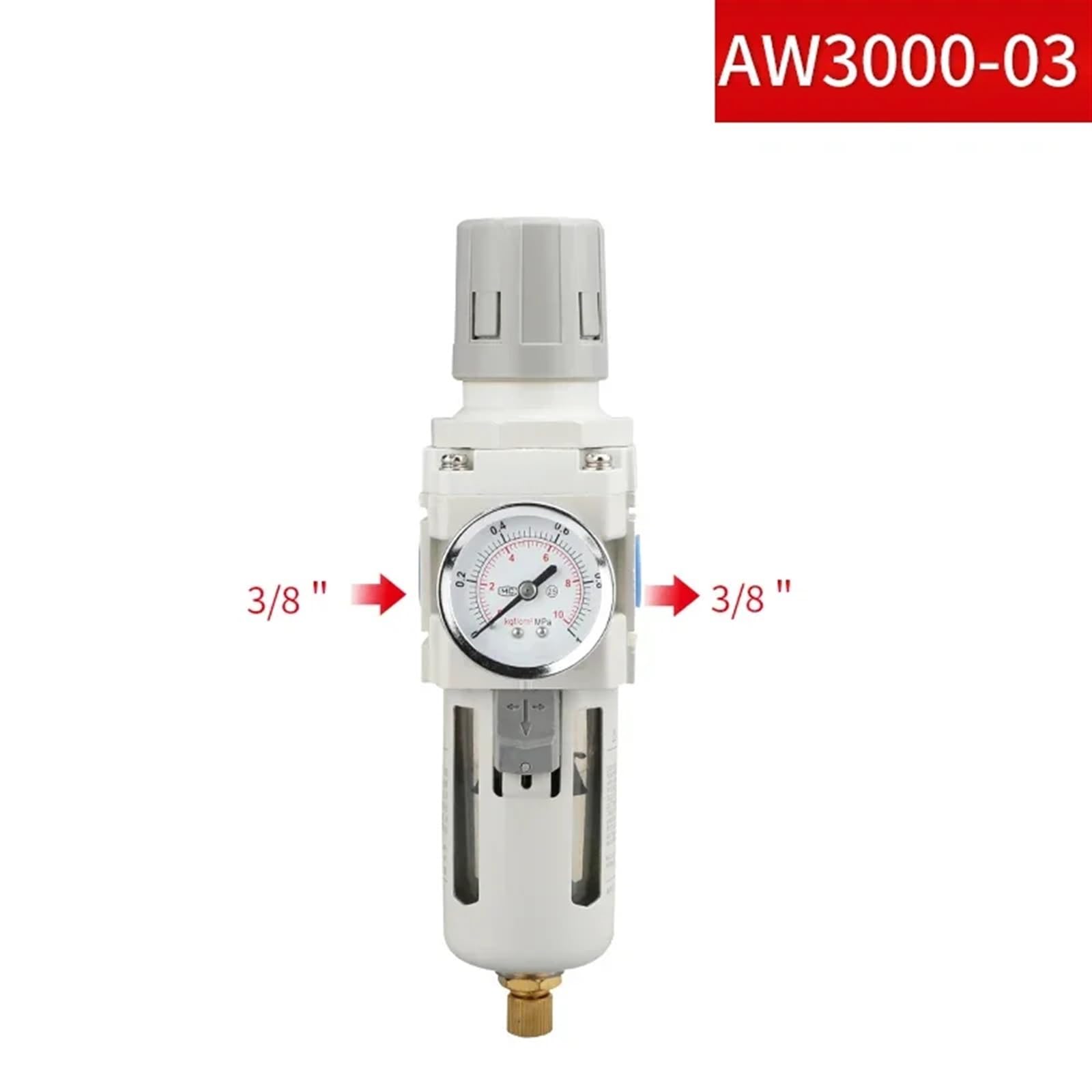 Regulator filtra powietrza sprężarki, separator oleju, pneumatyczny regulator ciśnienia powietrza, filtr miedziany, AW2000-02 AW3000-03 AW4000-04(Aw3000-03)