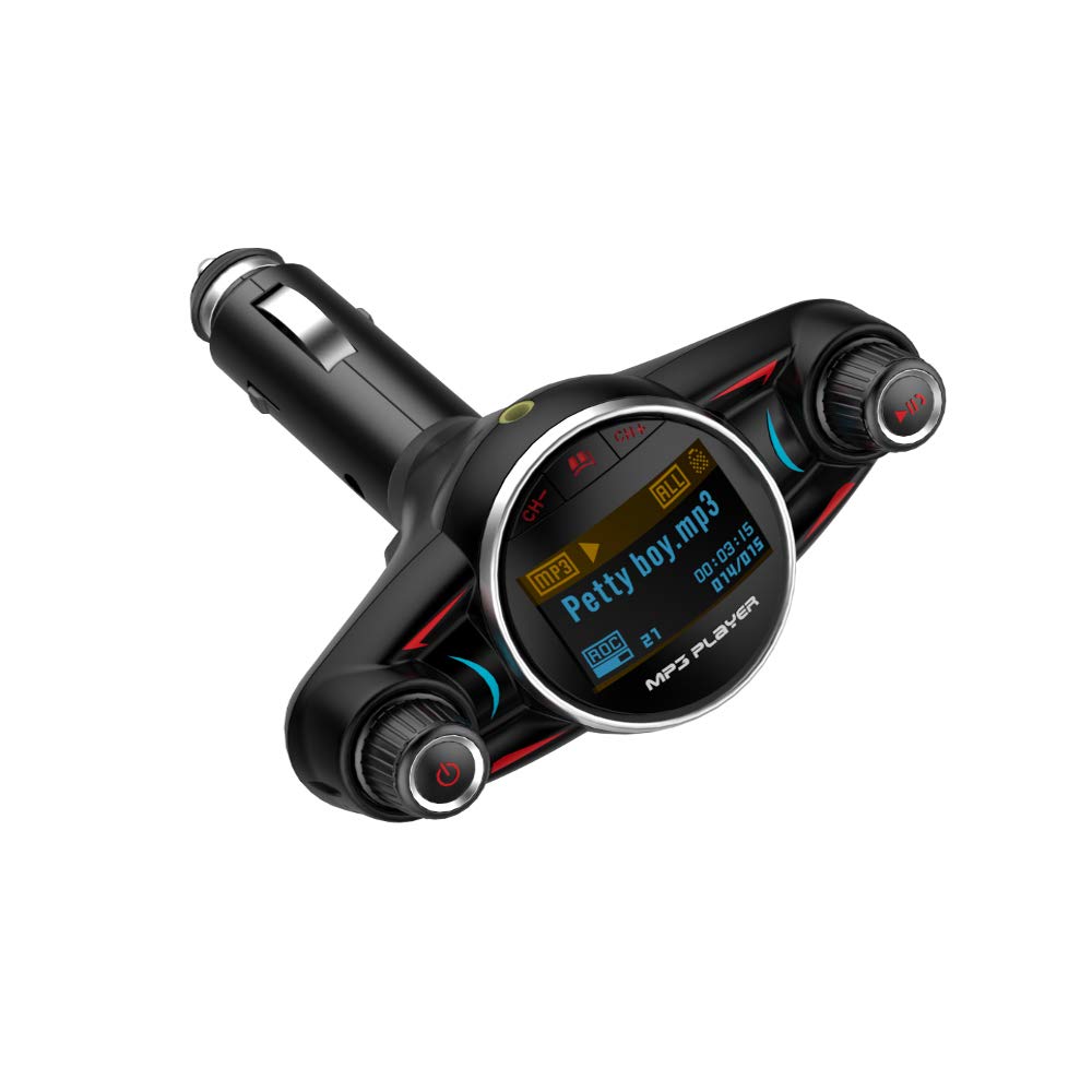 YONGYAO Bt08 Big Eyes Doble Cabeza Bluetooth 180 ° Rotación Coche Cargador