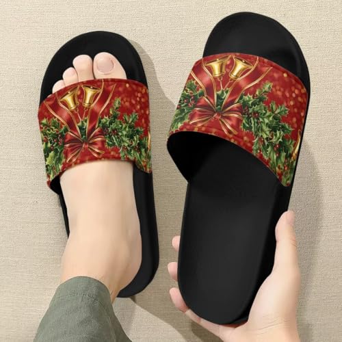 Image of Footwear for Mens Open Toe Athletic Sandals Anti-Slip Sole Slide Sandals Pillow House Flat Shoes Comfortable Slip On Slippers for Indoor & Outdoor