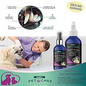 Natural Pet Dental Care Solution Pet Water Additive: Best Dog Breath freshener for Bad Dog Breath & Cat Bad Breath - Fights Tartar & Plaque - Easy No Flavor, Just Add to Water! Vet Remedy (4OZ) Natural Pet Dental Care Solution Pet Water Additive: Best Dog Breath freshener for Bad Dog Breath & Cat Bad Breath – Fights Tartar & Plaque – Easy No Flavor, Just Add to Water! Vet Remedy (4OZ)