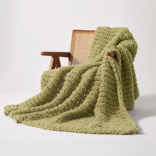 SLEEP ZONE Chunky Knit Throw Blanket for Couch, Throw Blankets