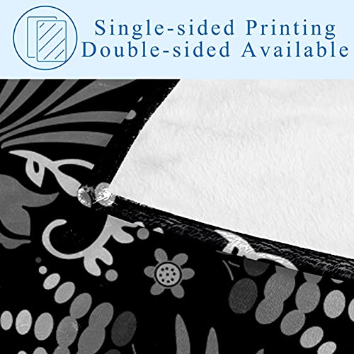 Couverture noire chaude de qualité supérieure motif oiseaux - 5