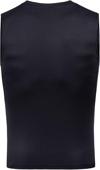 HomyComy Men's Compression Tank Tops Sleeveless Workout Shirts Quick Dry Athletic Compression Base Layer 2 Pack