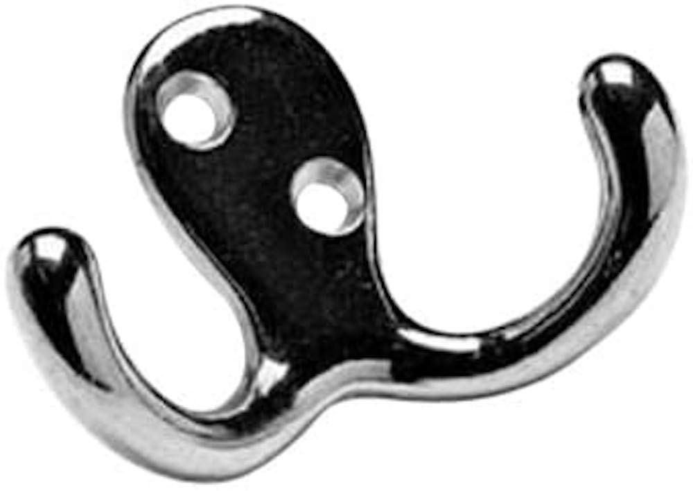 MerriwayBH00127 Chrome Plated Twin Robe Hook - Pack of 4