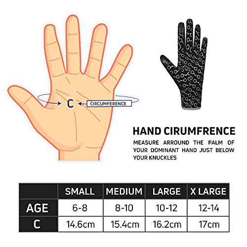 Eclour Kids Horse Riding Gloves With Non-Slip Grip For Multi Sports Activities With Finger Touch Design For Boys And Girls (Black, Age 6-8 Years) #TOP5