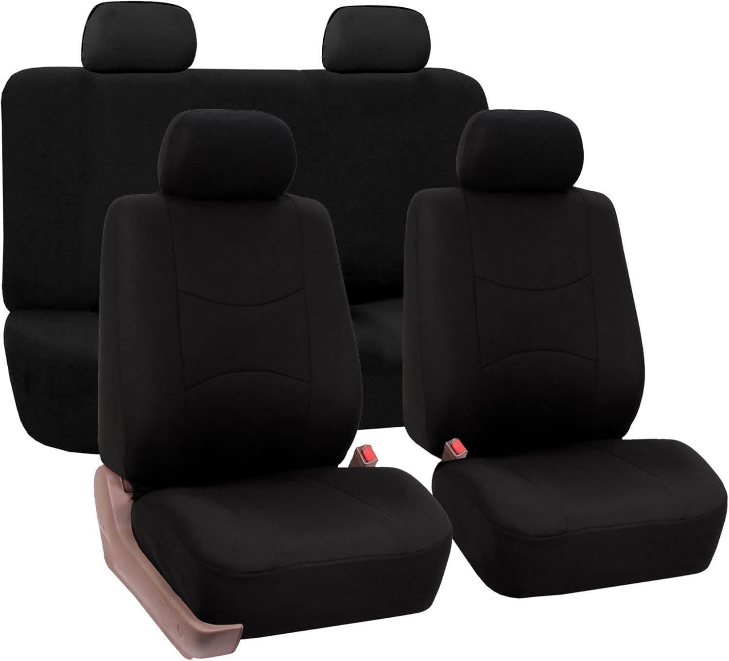 Fundas Asientos Coche para Ford Ranger (2007-2008), Cómodo y Transpirable Set Completo Protector Cubre Asientos Delanteros Y Traseros Fundas,B-Black