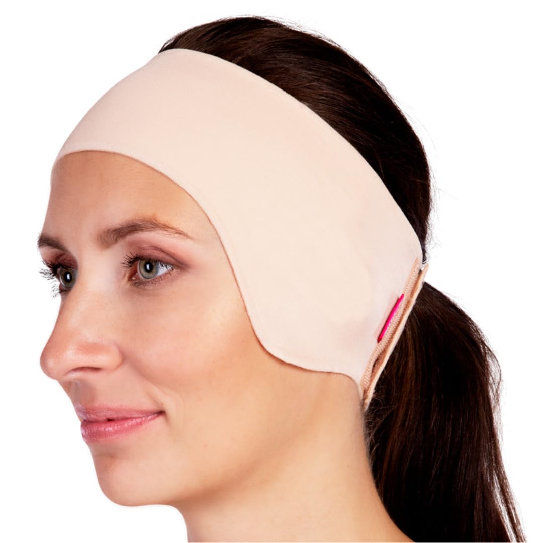 LIPOELASTIC PU 03 Unisex Post-Surgery Compression Ear Band, Self-Fastening Otoplasty Headband, Comforting Ear Bandage