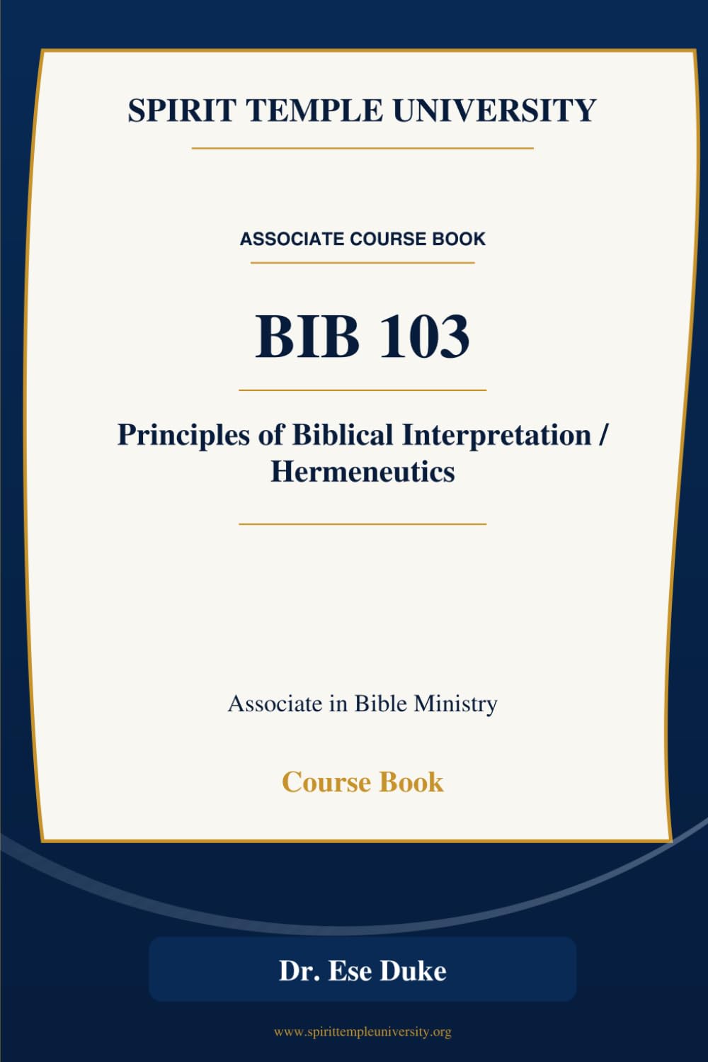 Principles of Biblical Interpretation / Hermeneutics