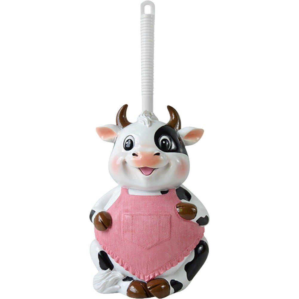Luxylei Animal Toilet Brush Bathroom Toilet Scrubber Set, Lavatory Brush and Holder Set Frog Cow Monkey Shaped Toilet Brush, Toliet Cleaning Tool