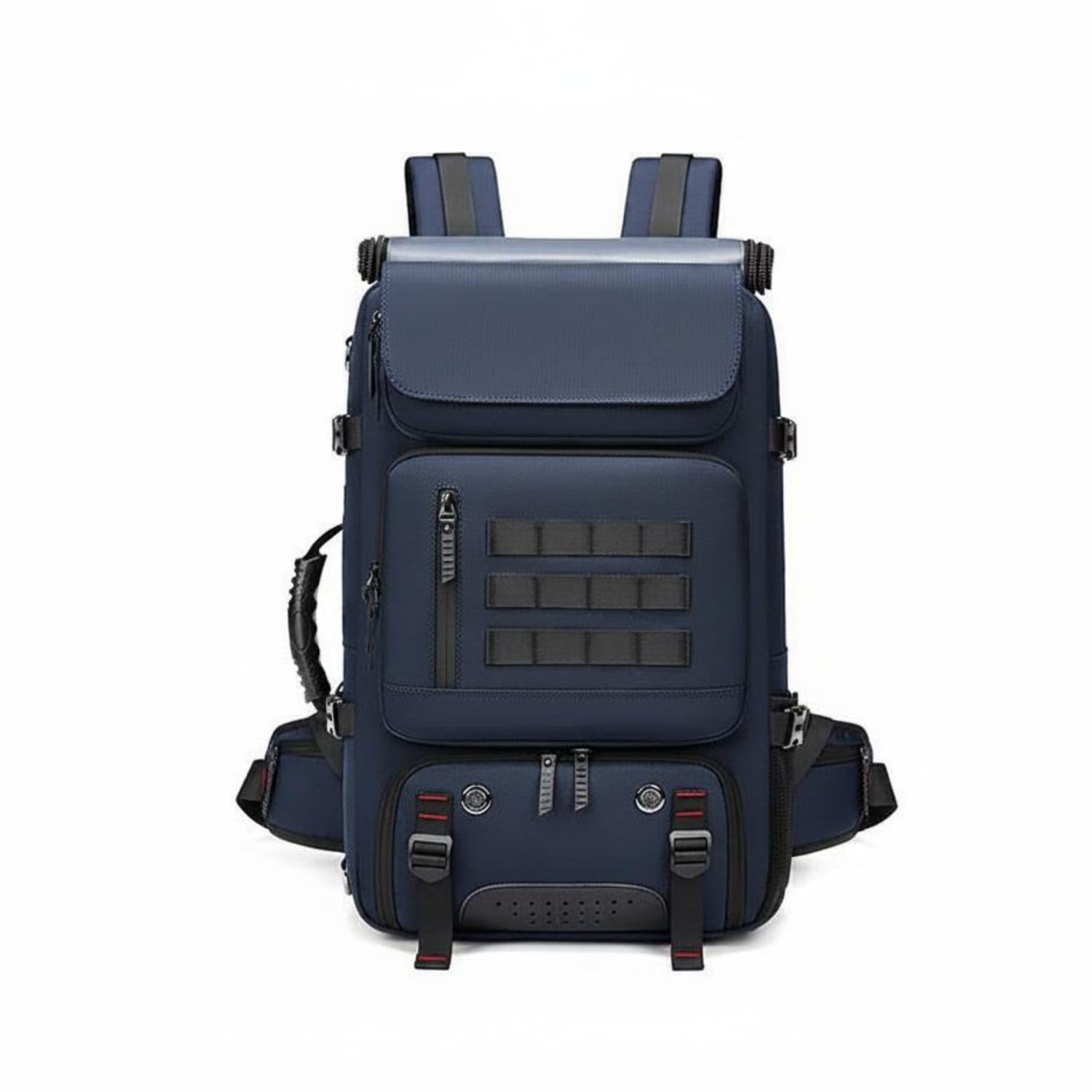 Hiking Backpack Large Capacity Travel Backpack Oxford Textile Rucksack for Men, Blue-image-41