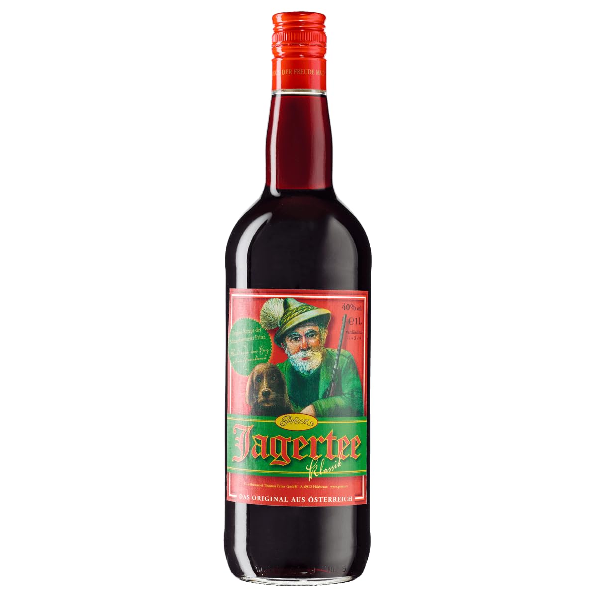 Prinz Jagertee 40% vol 1L - das Original aus Österreich - traditionelle Rezeptur mit Inländer-Rum - köstliches Heißgetränk - Klassiker vom Après-Ski und Weihnachtsmarkt