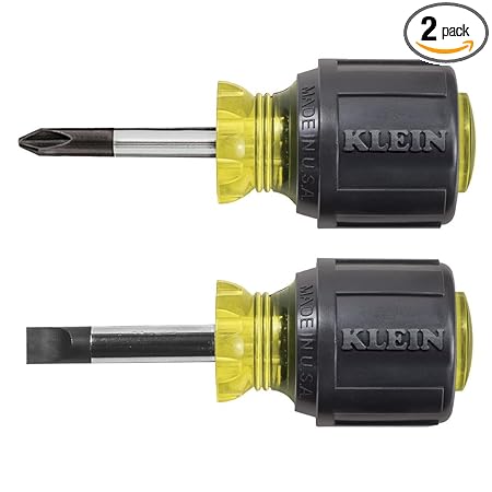 Klein Tools 85071 2-Piece Stubby Screwdriver Set