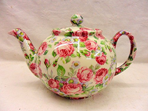 2 Cup teapot in Rosalind Chintz Design by Heron Cross Pottery.