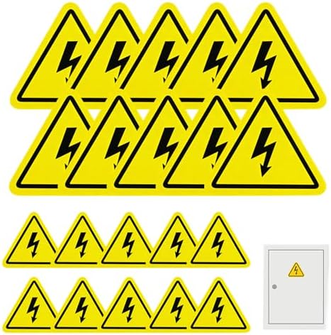 20 Danger électrique Autocollants, PVC Résistant Extérieur Signalétique ...