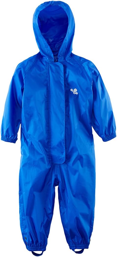 Muddy Puddles Unisex Baby Recycled Originals Waterproof All-in-One Puddlesuit, Blue, 12-18 Months