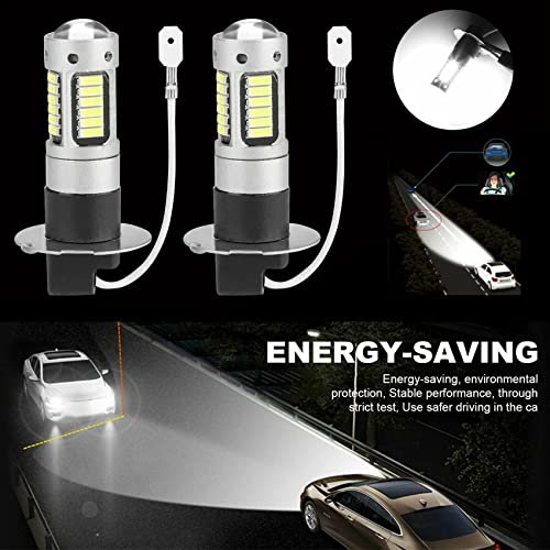 Kit luces H3 LED antiniebla 6000K de conducción diurna superbrillante 5