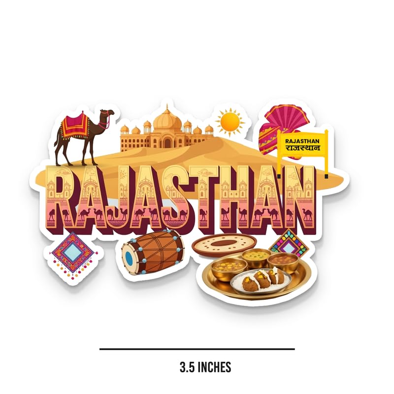 Image of Rajasthan Fridge Magnets, Glossy Finish, Stylish Magnet for Fridge, Wardrobe & Metal Surfaces