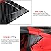 Carbon Fiber Side Window Louvers Air Vent Shades Cover Trim for Chevrolet Corvette C8 Coupe 2020-2025 (Carbon Fiber-Red Line)