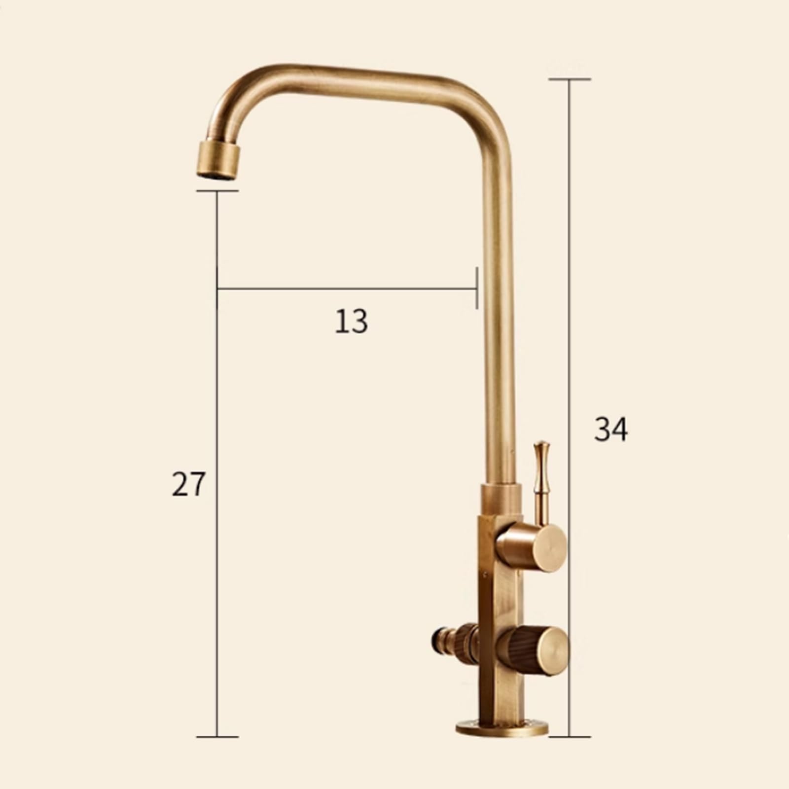 Rubinetto Lavandino Bagno Antico Rubinetto per Lavatrice Doppia Uscita Foro Singolo Doppia Maniglia