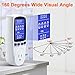 Upgraded Brighter LCD Display Night Vision Power Meter Plug, Power Consumption Monitor Energy Voltage Amps Electricity Usage Monitor, Overload Protection, 7 Display Modes for Energy Saving, Watt Meter