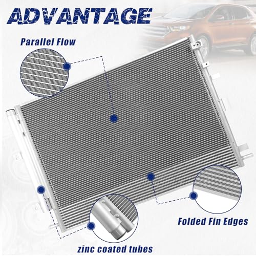 Image of Air Conditioning A /C Condenser Compatible with Ford Edge /Lincoln MKX # 30006, CN30006PFC, F2GZ19712B, FO3030258