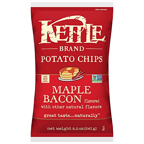 Kettle Brand Potato Chips, Maple Bacon, 8.5 Ounce Bag