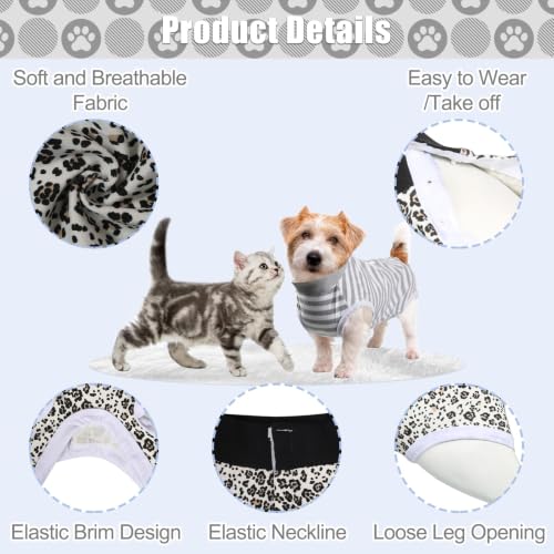 Image of FEimaX Dog Surgery Recovery Suit Female and Male Spay with Pee Hole, Pet Body Suits for Puppy After Spayed, Neuter Surgical Onesie for Small and Medium Dogs Cats, Alternative Bandages E-Collar & Cone
