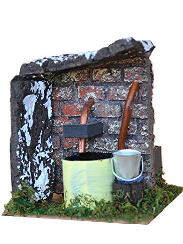 Fontana Muretto Presepe con pompa elettrica 220V vari scenari