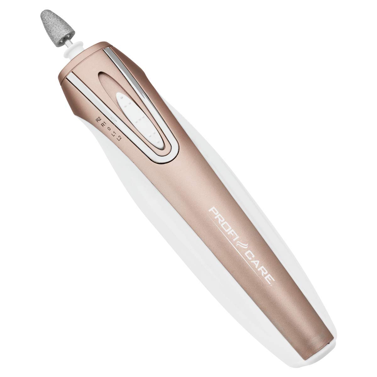 ProfiCare, PC-​MPS 3016, Kit de manucure/​pédicure électrique avec 6 accessoires de soin pour ongles 4 niveaux de lumière LED et boîte de rangement pratique