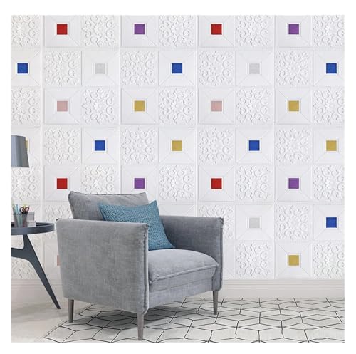 Azulejos 3D lavables e impermeables con espuma autoadhesiva protectora 7