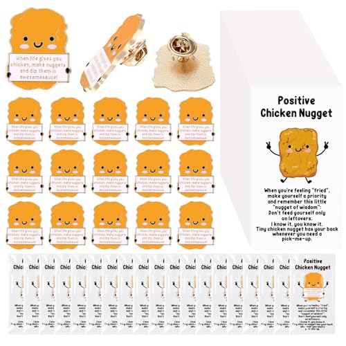 27 Sets Positive Pins Bulk Employee Coworker Appreciation Gifts Thank You Gifts Team Recognition Pins with Funny Affirmation Cards