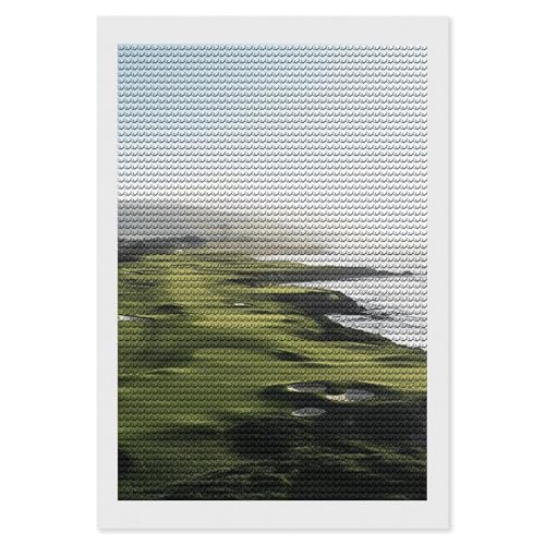 Broderie diamant 5D parcours de golf toile canevas strass décoration murale adulte