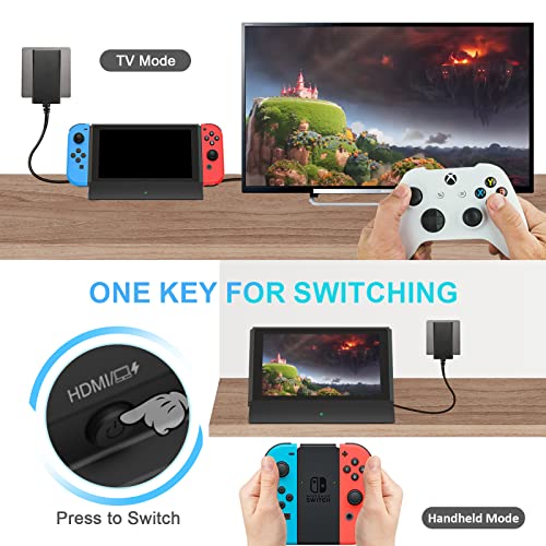 Bssing Tv Dock Station For Switch/Switch Oled,Replacement For Official Switch Dock,Switch Docking Station Support 4K Hdmi Output With Type-C Charging Cable And Hdmi Cable #TOP1