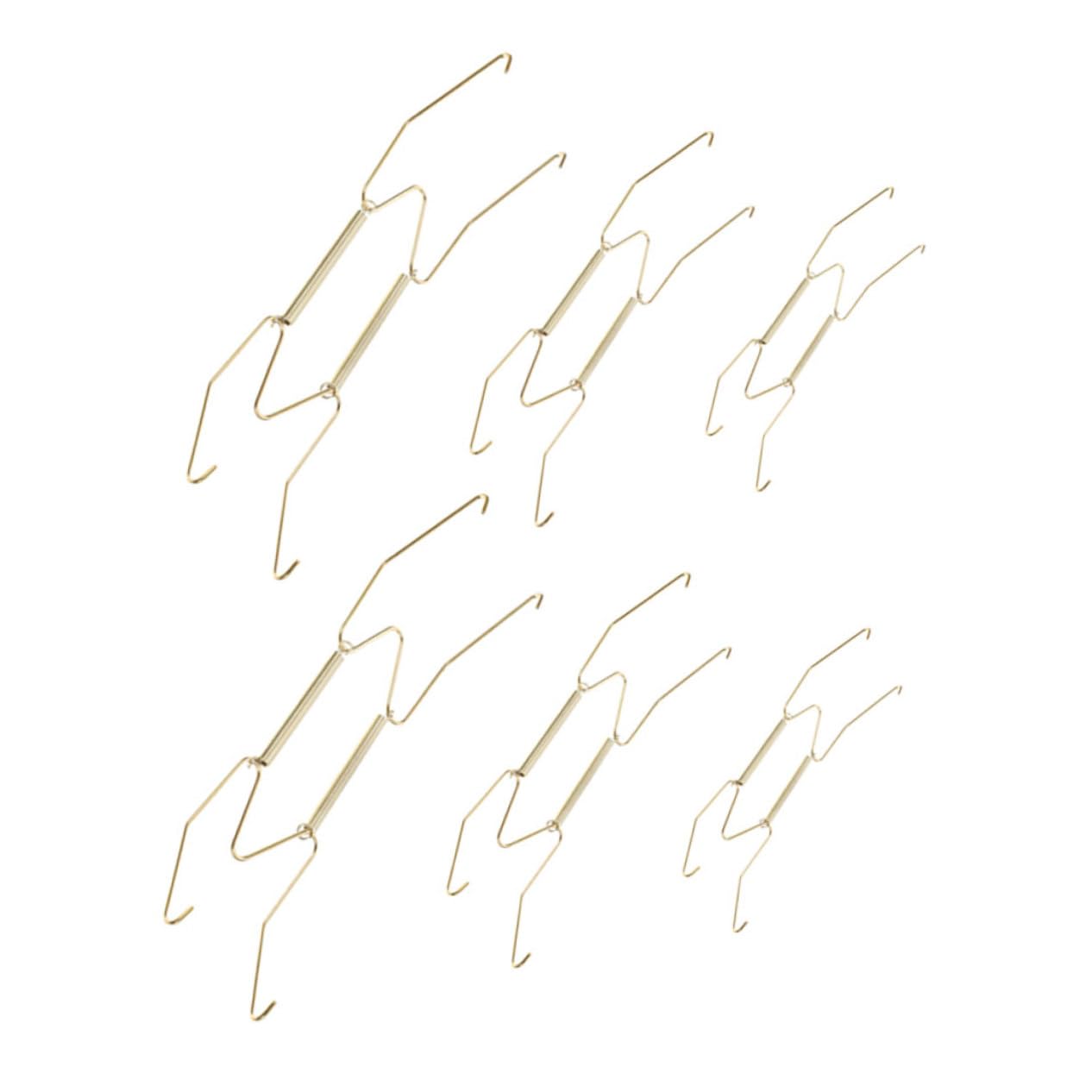 Cabilock 6pcs Invisible Metal Plate Hangers for Wall Mounting Decorative Spring Plate Holders Various for Displaying Artwork and More
