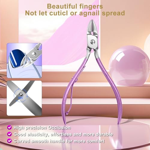 Image of Manicure kit for Women Personal Nail Care Kit, 30 in 1 Professional Stainless Steel fingernail and toenail Clippers,Pedicure Kit and Beauty Tools Portable Set with Luxurious Travel Case (Purple)