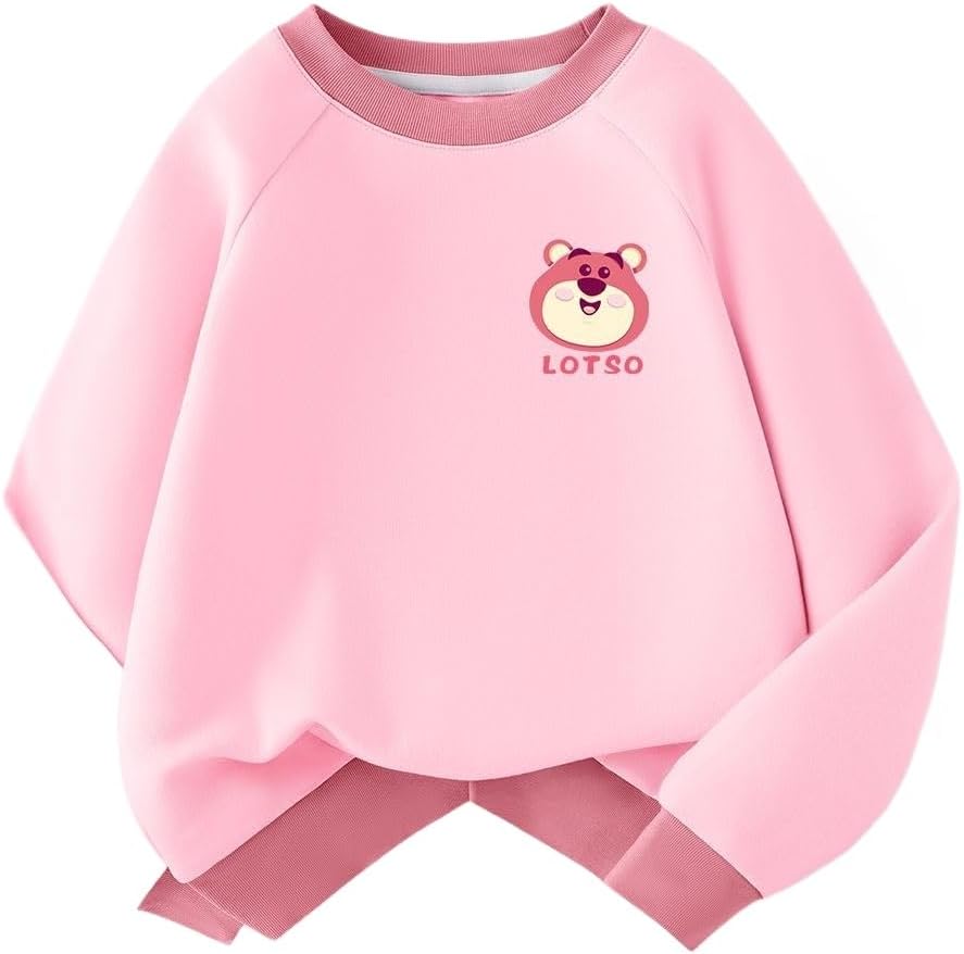 [PMKOEW] ロッツォ・ハグベア キッズ スウェットシャツ クルーネック長袖 Ｔシャツ 女の子 パーカー プルオーバー スウェッ
