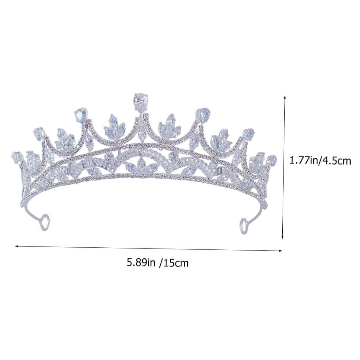 Diadema de Zirconia Plata para Novia, Boda y Días Obsequios
